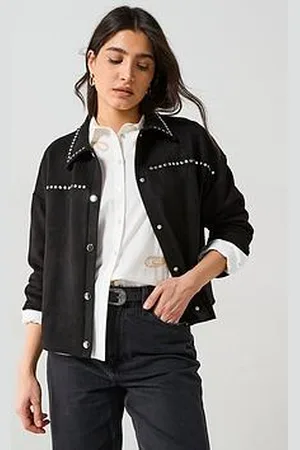 Very Stud Detail Suede Look Jacket