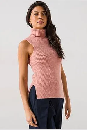 Very Knitted Roll Neck Tank Top