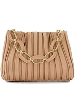 Dune Dominie Pleated Chain Handle Slouch Bag - Blush