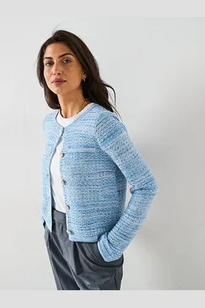 Very Knitted Round Neck Short Jacket