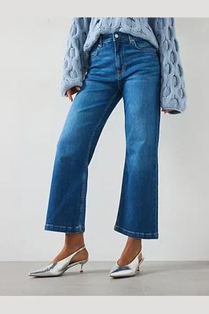 HUGO BOSS High Rise Soft Kick Flare Jeans - Blue