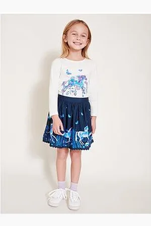 Monsoon Girls Horse Print Skirt