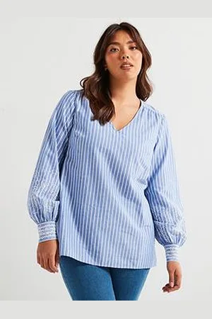 Very Embroidered Stripe Blouse