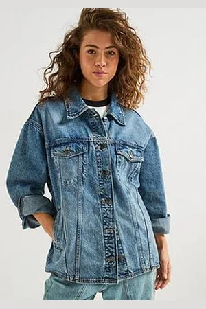 HUGO BOSS Icon Tie Waist Denim Jacket - Blue