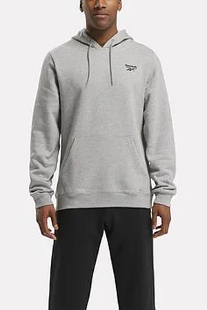 Reebok Mens Identity Small Logo Fleece Hoodie