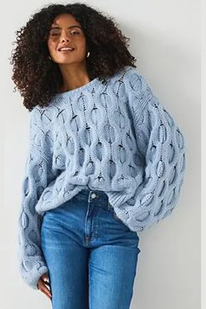 HUGO BOSS Fanova Twist Back Knitted Jumper - Blue