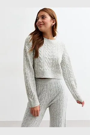 New Look Girls Cable Knit Crop Jumper