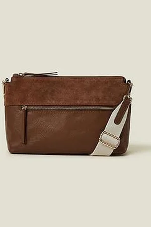 Accessorize Leather Webbing Cross Body - Tan