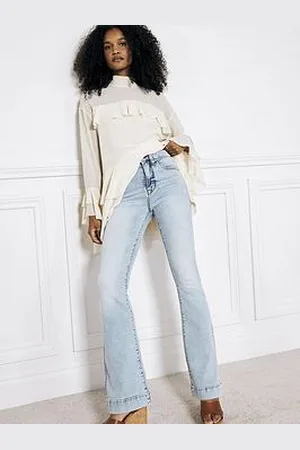 River Island High Rise Tummy Hold Flare Jeans