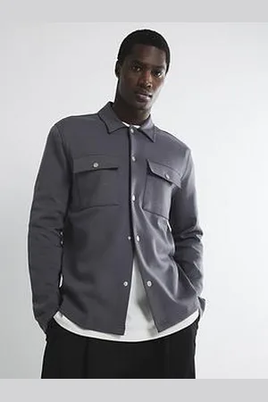 River Island Slim Fit Long Sleeve Overshirt