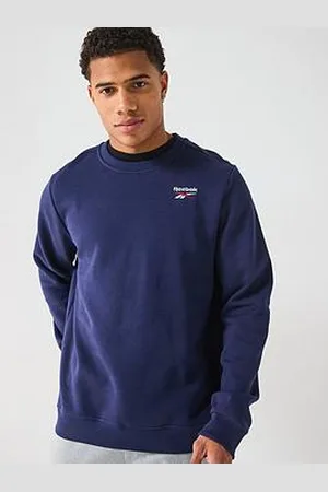 Reebok Mens Small Logo Fleece Sweatshirt