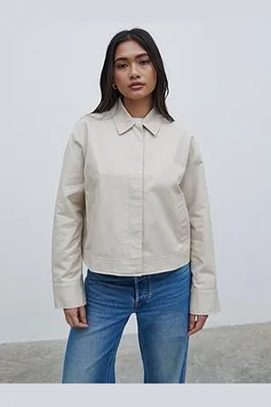Pretty Lavish Cropped Trench Coat - Stone