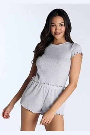 Boux Avenue Supersoft Pointelle Short - Marl Mix