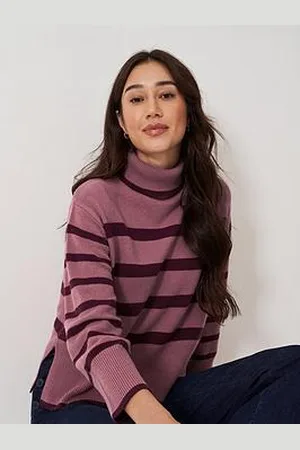 J.Crew Roll Neck Wide Sleeve Stripe Jumper