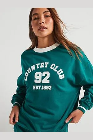 Very Country Club Contrast Trim Sweatshirt