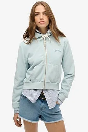Superdry Essential Logo Cropped Zip Hoodie