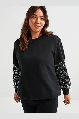 Very Embroidered Sleeve Sweatshirt