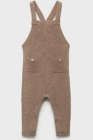 MANGO Baby Unisex Knitted Dungarees