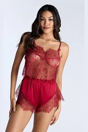 Boux Avenue Valentina Lace Cami & Short Set - Dark