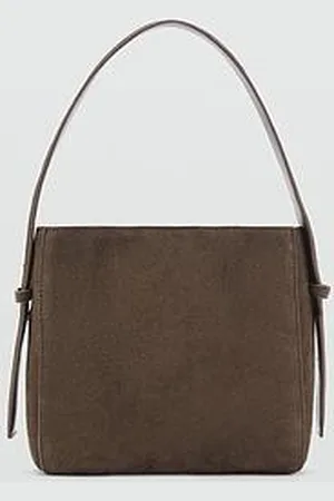MANGO Suede Mini Shopper Bag
