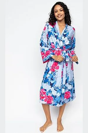 Cyberjammies Lyla Floral Print L/Slv Long Dressing Gown