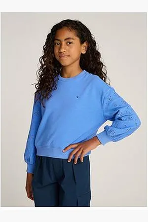Tommy Hilfiger Girls Embroidery Sleeves Sweatshirt