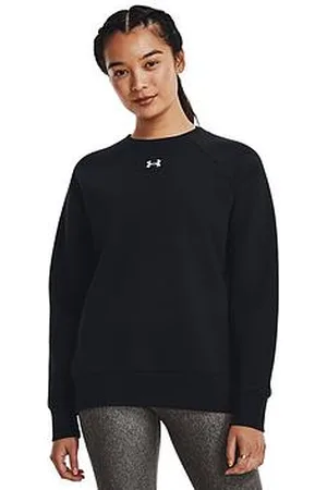 Under Armour Womens Training Rival Fleece Crew Sweat - Black