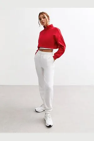 New Look Girls Cuffed Jersey Joggers - Off White