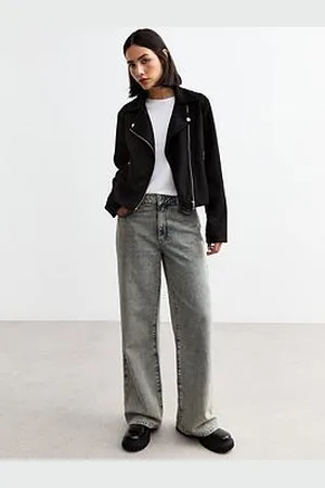 New Look Faux Suede Biker Jacket