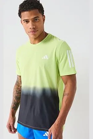 adidas Mens Running Own The Run Colour Block T-Shirt - Green