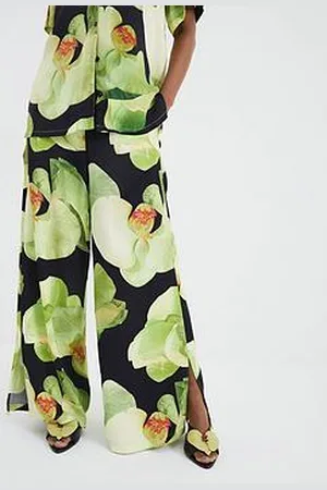 River Island Crinkle Floral Satin Shirt