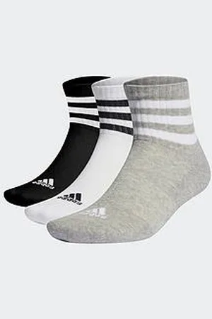 adidas 3-Stripes Cushioned Sportswear Mid-Cut Socks 3 Pairs - Multi