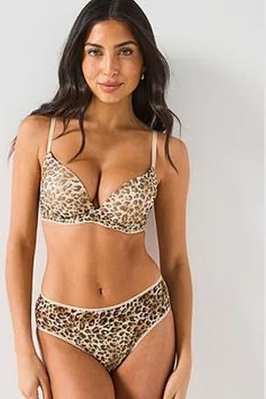 Dorina Eudora Leopard Push Up Plunge Bra - Leopard