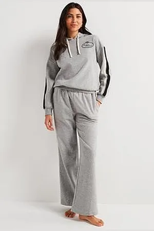 Very Hooded Side Stripe Top And Wide Leg Lounge Set