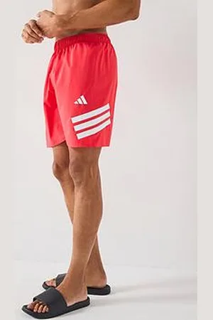 adidas Mens Icon 3 Stripe 8In Swim Shorts