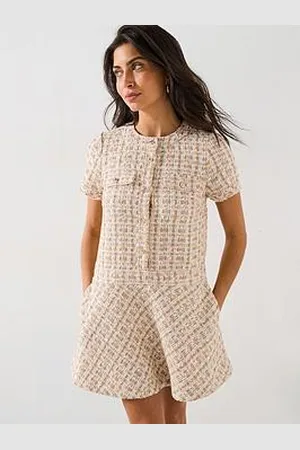 Very Neutral Boucle Mini Dress