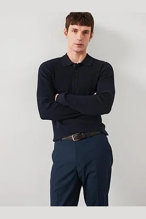 MANGO Antiguas Long Sleeved Relaxed Fit Polo Shirt