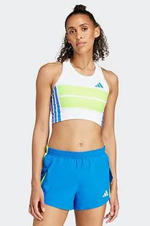 adidas Womens Running Adizero Crop Top - White
