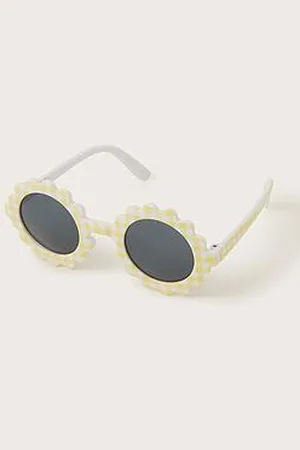 Monsoon Baby Girls Gingham Flower Sunglasses