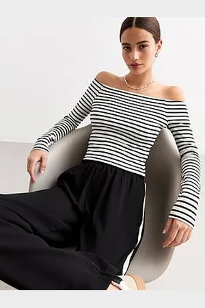 New Look Striped Bardot Top