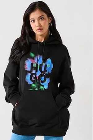 HUGO BOSS Dejandra Graphic Logo Oversized Hoodie