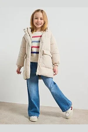 MANGO Girls Longline Padded Coat