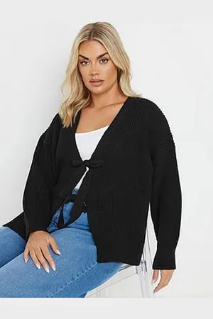 Yours Curve Knitted Tie Up Cardigan