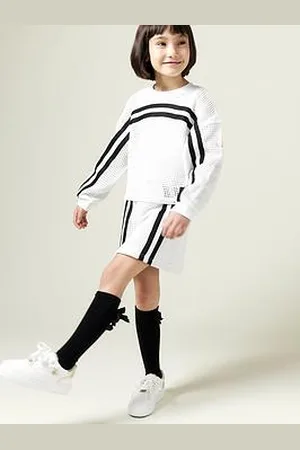 River Island Girls Active Crochet Top And Shorts Set
