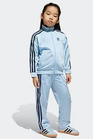 adidas Kids Unisex Adicolor Firebird Track Suit - Blue