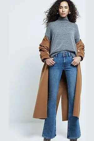 River Island Double Waistband Bootcut Jeans