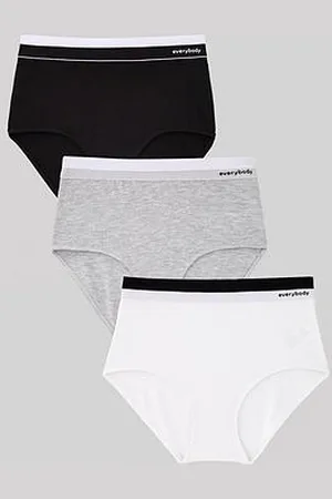 Everybody 3Pk High Waisted Cotton Briefs