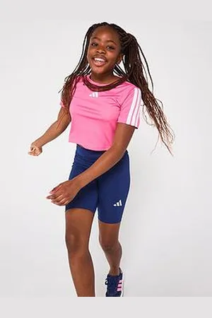 adidas Junior Girls Train Essentials 3 Stripe Set - Pink
