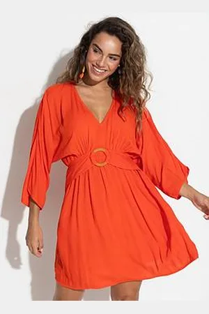Pour Moi Crinkle O-Ring Woven Beach Kaftan
