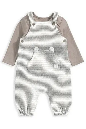 Mamas & Papas Baby Unisex 2 Piece Stripe Dungaree Set